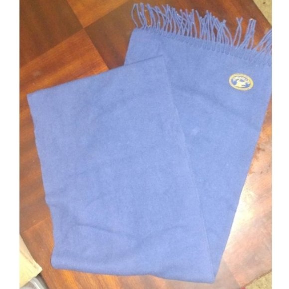 Burberry Solid blue Scarf wrap long 100% lamb wool - Picture 3 of 3